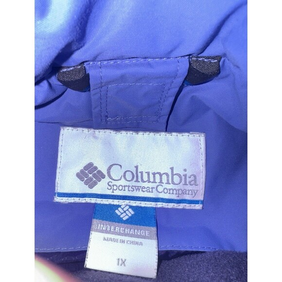 Columbia Interchange Jacket Women’s Plus Size 1X blue/white Fleece Lined - Picture 8 of 14